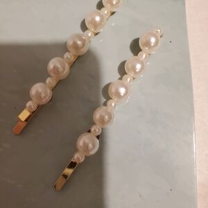 Set Of Two Pks Of Faux Jeweled Hair Bobby Pins